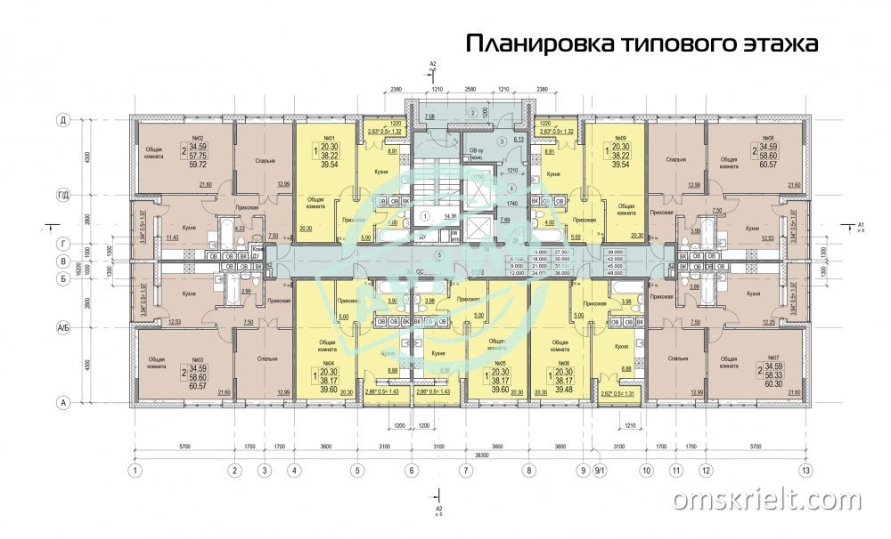 Планировка квартир омск Продам 2-комнатную квартиру в Омске, 59 кв.м